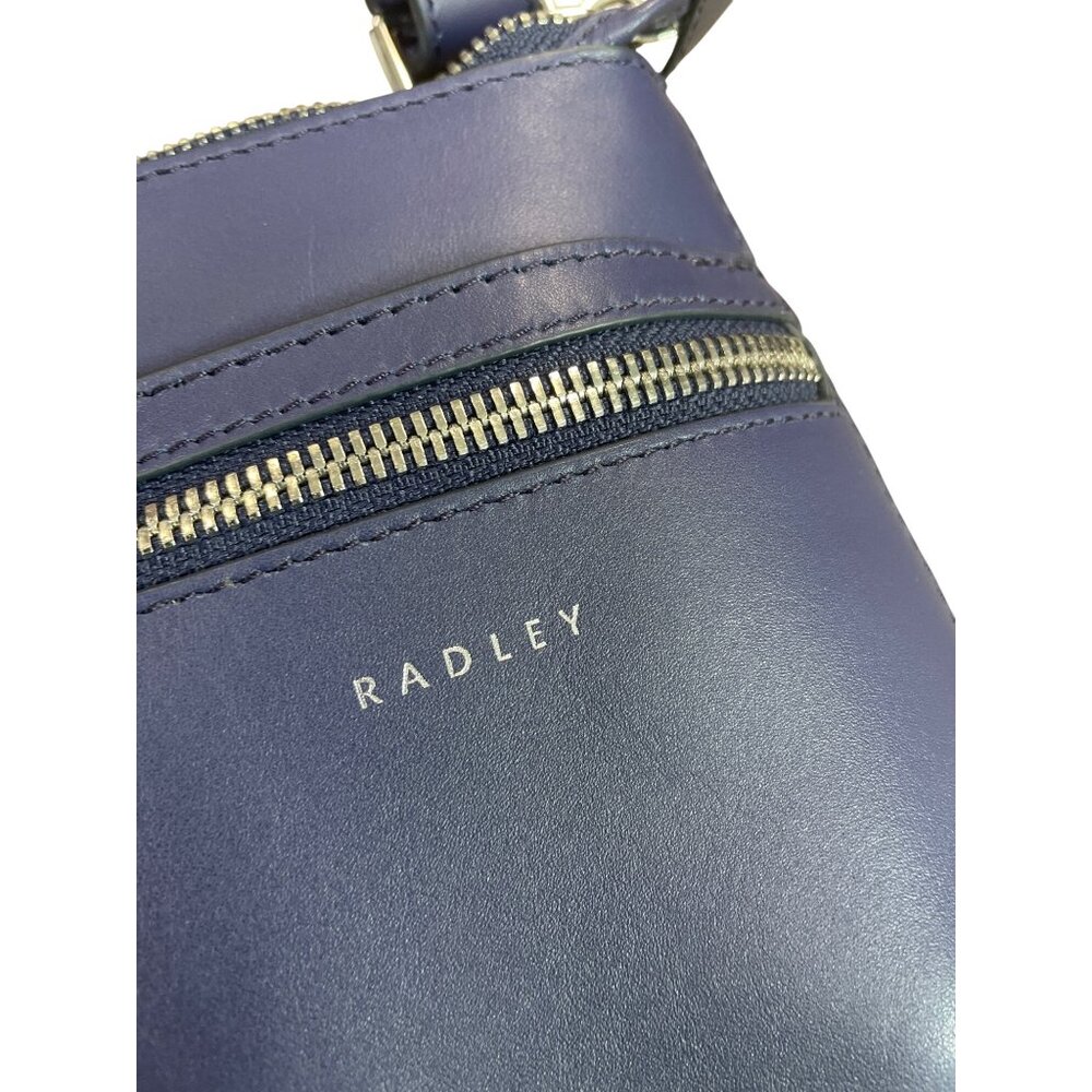 Radley London womans leather Navy Scottie Dog Logo Crossbody Med SKU 9552 - Picture 3 of 16